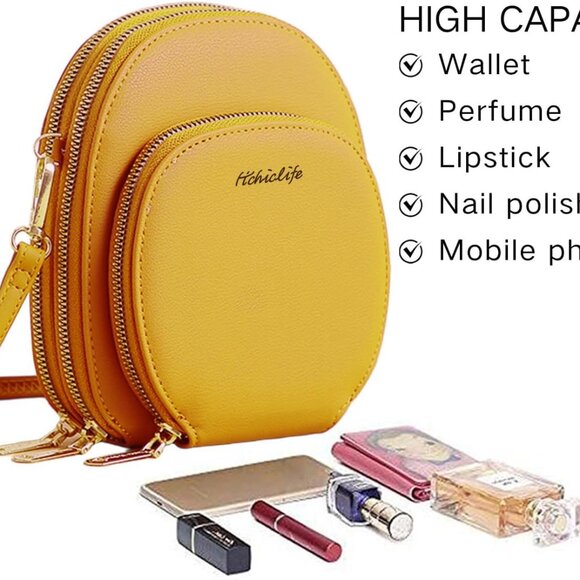 Premium Leather Crossbody Bag – Trendy Women’s Purse with Card Slots & Zipper - Picture 6 of 6